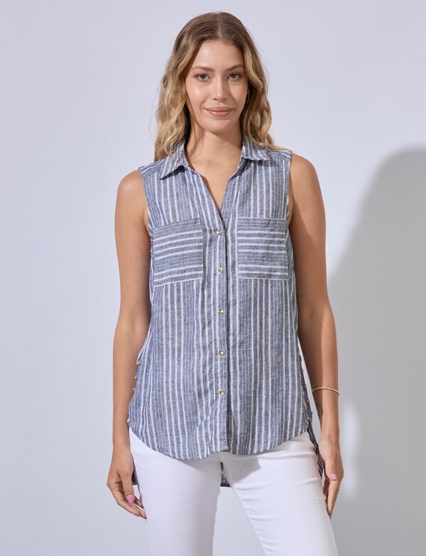 Camisola Lino GRIS/MULTI