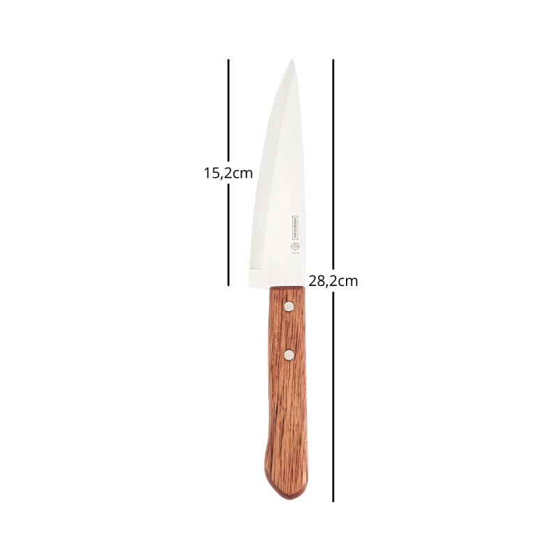 Cuchillo de carne con mango madera 6'' MADERA