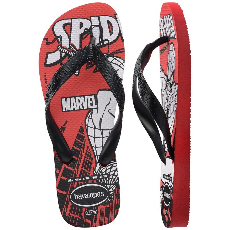 Ojotas Havaianas Top Marvel Logomania Rojo