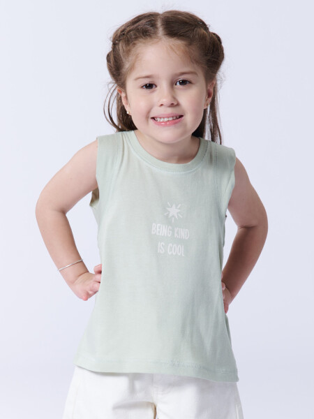 Musculosa básica Cool Verde Pastel