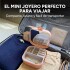 Mini Joyero Organizador Alhajero 9 X 9cm C/ Espejo Asa Rosa