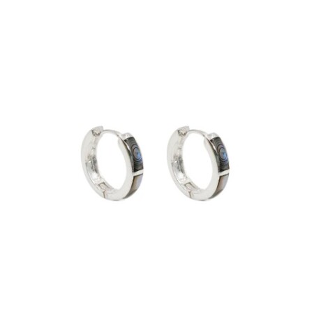 Par de aros de plata 925 y abalón. Par de aros de plata 925 y abalón.