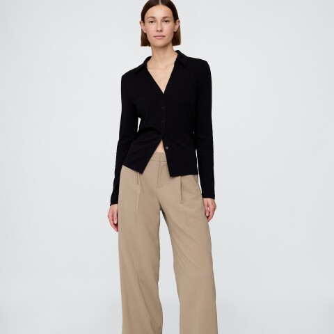 365 LR WIDE LEG - TRIBECA TWILL BEACHWOOD