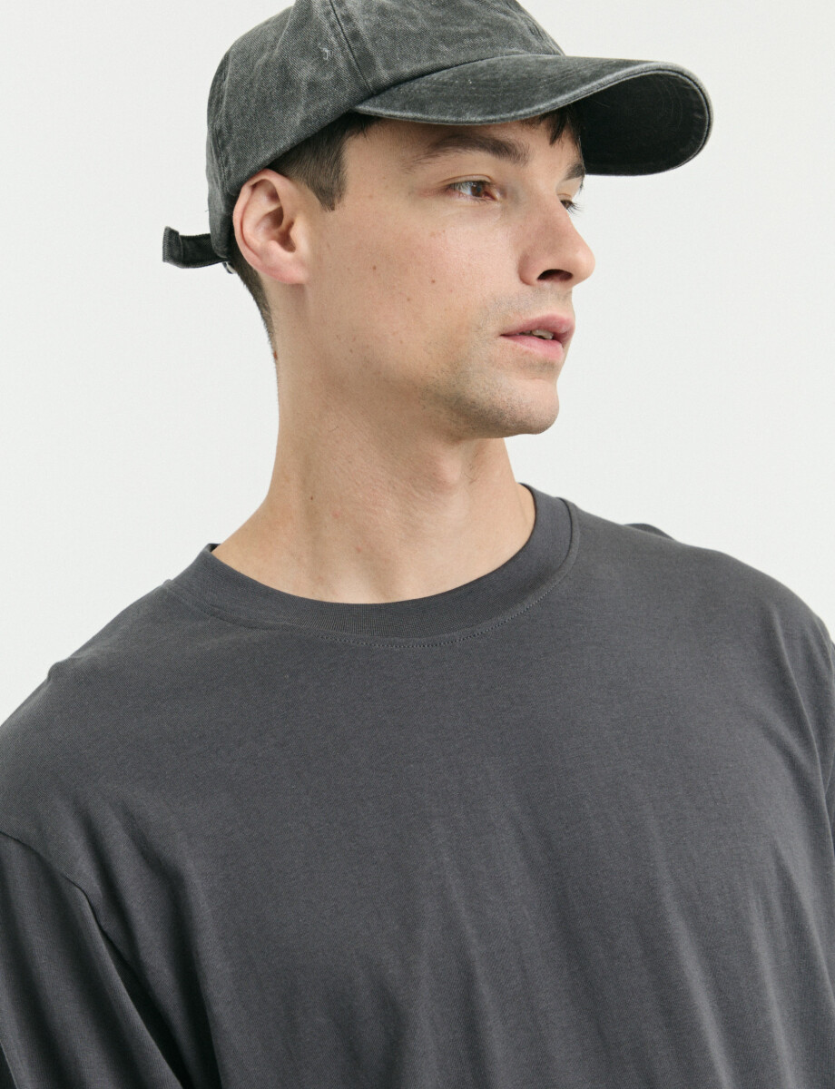 520682 T-SHIRT HARRINGTON LABEL Gris Oscuro