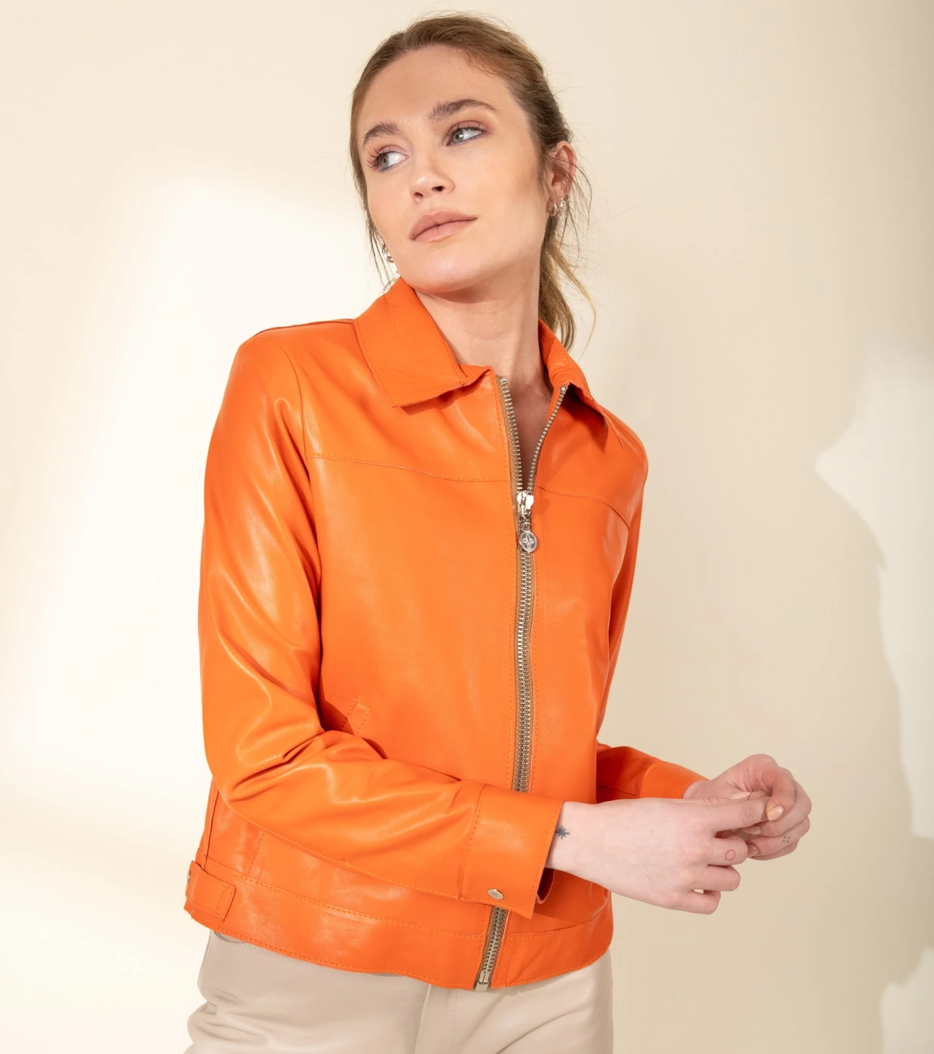 Campera Olivia naranja m