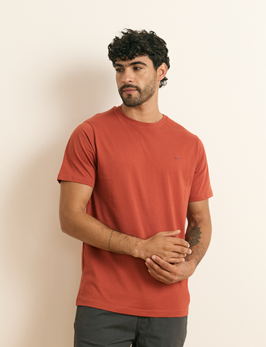 520658 T-SHIRT HARRINGTON LABEL Ladrillo