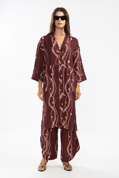 NICKY LONG SHIRT Chain Gang Merlot