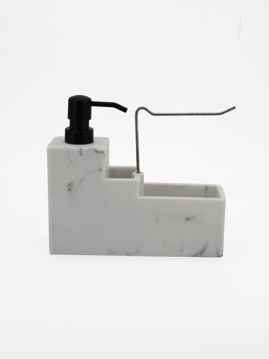 DISPENSADOR CON PORTA ESPONJA - BLANCO (V) 