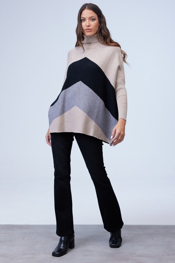 Polera Oversize MULTI/BEIGE