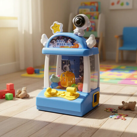 Máquina Atrapa Premios Infantil Con Luces Sonidos Astronauta Azul