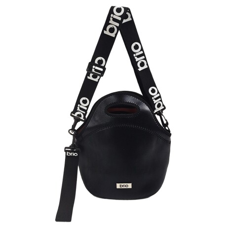 Lunchera Neopreno brio big bro Metalizada Con Correa Ajustable Negro