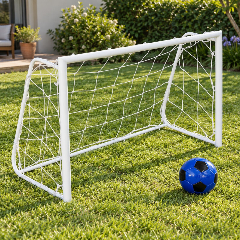Arco de fútbol Entrenamiento 120 × 80 cm con red y pelota Arco de fútbol Entrenamiento 120 × 80 cm con red y pelota