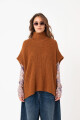 CHALECO PONCHO Ocre