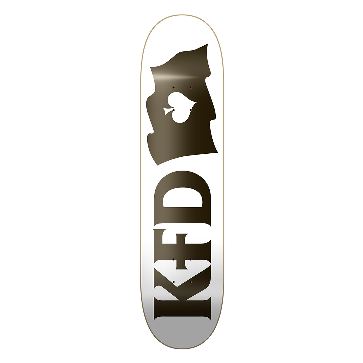 Deck KFD Flagship Logo White 8.75" (Sólo Tabla · Lija Incluída) 