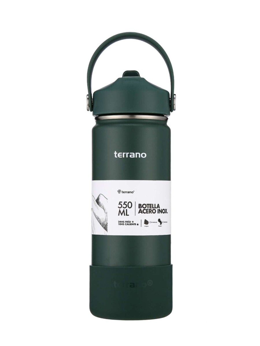 Botella Térmica Con Pico 550Ml. - Verde Opaco 