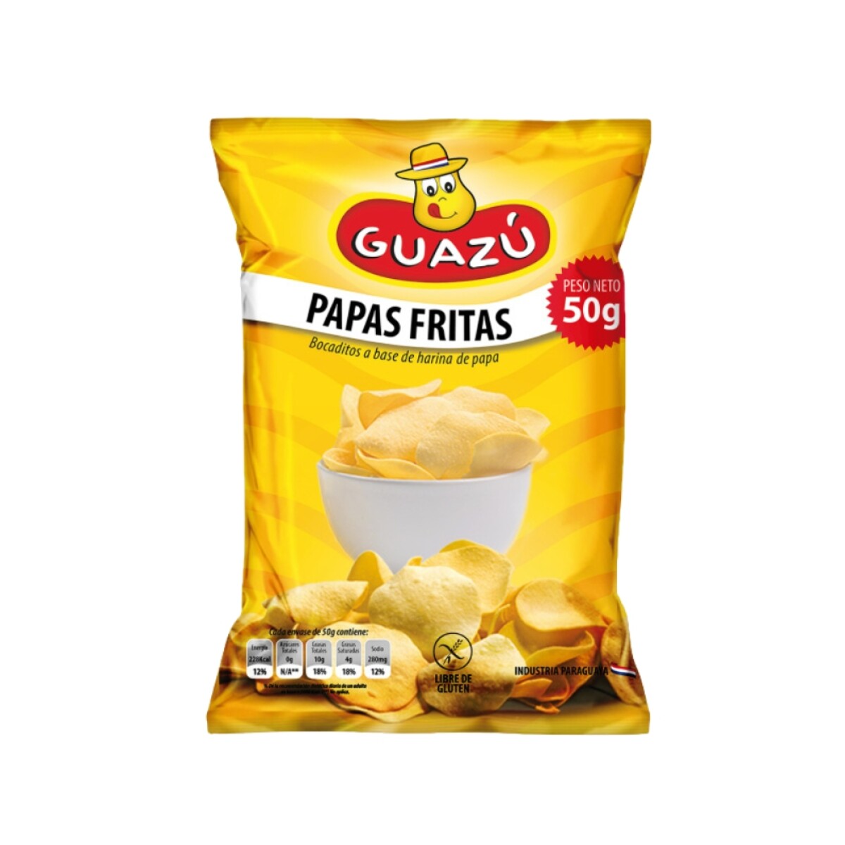 Guazú Papas Fritas Lisas 50g 