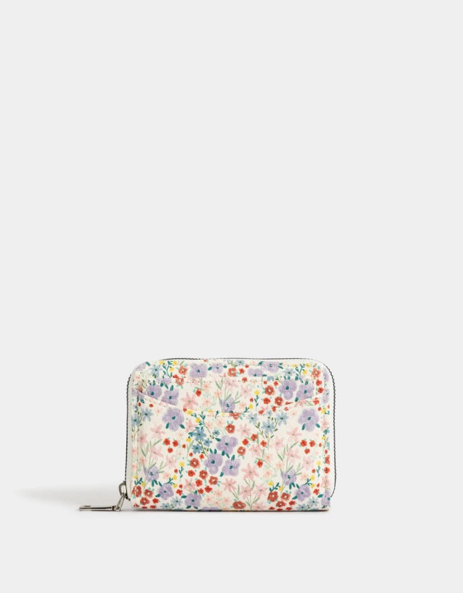 Billetera Flores Billetera Con Bolsillo - Estampado Flores