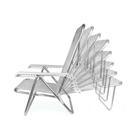 Reposera Silla Reclinable 8 Posiciones Aluminio Mor Sannet Blanco