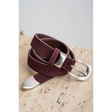 Cinto Hebilla Rectangular Berenjena