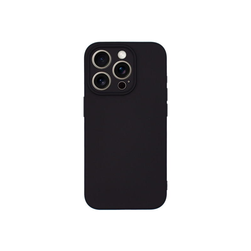 Protector iPhone 15 Pro engomado color negro Protector Iphone 15 Pro Engomado Color Negro