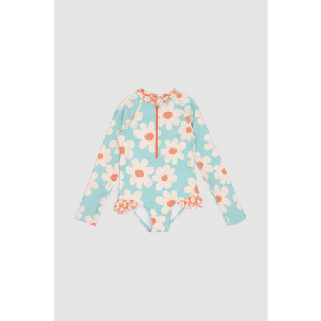 Malla manga larga unicornio 2-10y Celeste