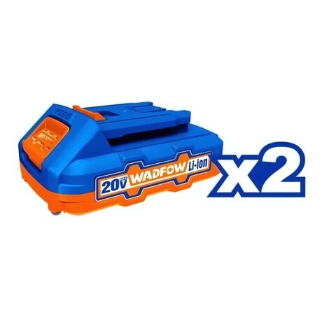 Taladro atornillador Wadfow inalámbrico con percutor + 2 baterías 20V 10mm Azul