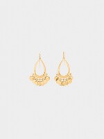 Pendientes Gota Con Medallas dorado