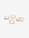 Sets Anillos Metal Set De Anillos Metal Biplating - Dorado