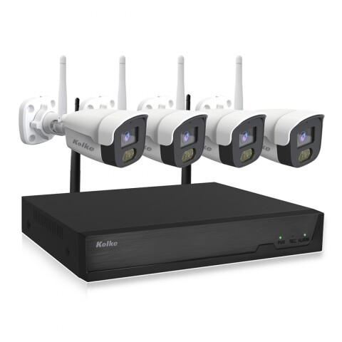 Kit 4 Camaras Kolke KUK-601 FHD NVR 8 canales Kit 4 Camaras Kolke KUK-601 FHD NVR 8 canales