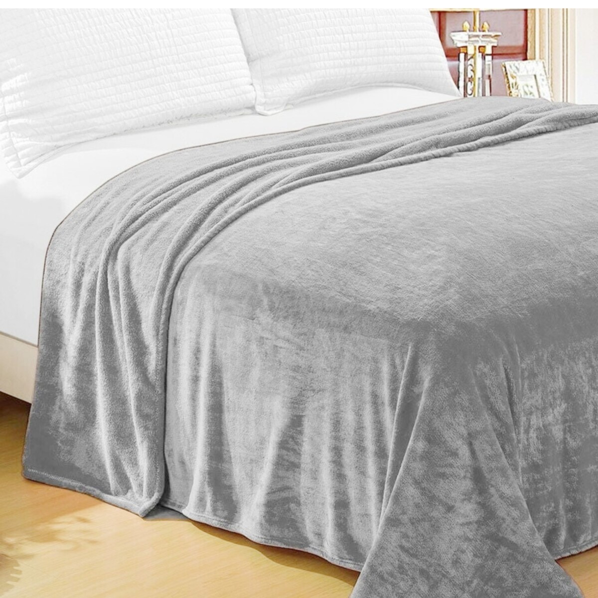 Frazada Home Class de Flannel King - Gris 
