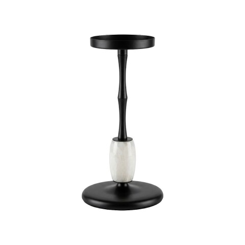 PORTA VELA METAL NEGRO C/DET MED Unica
