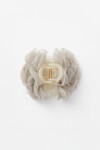 Broche flor tul beige