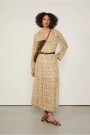 VESTIDO LARGO TRAMA Beige