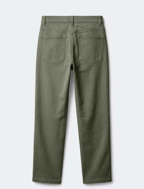 PANTALONES DE SARGA AJUSTADOS VERDE