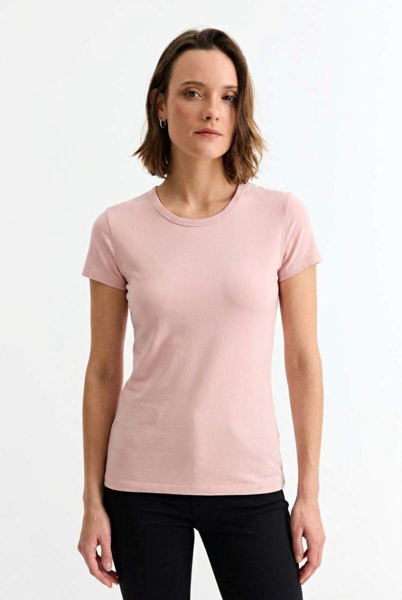 Remera cuello redondo ICONIC 150 - Rosa pastel 