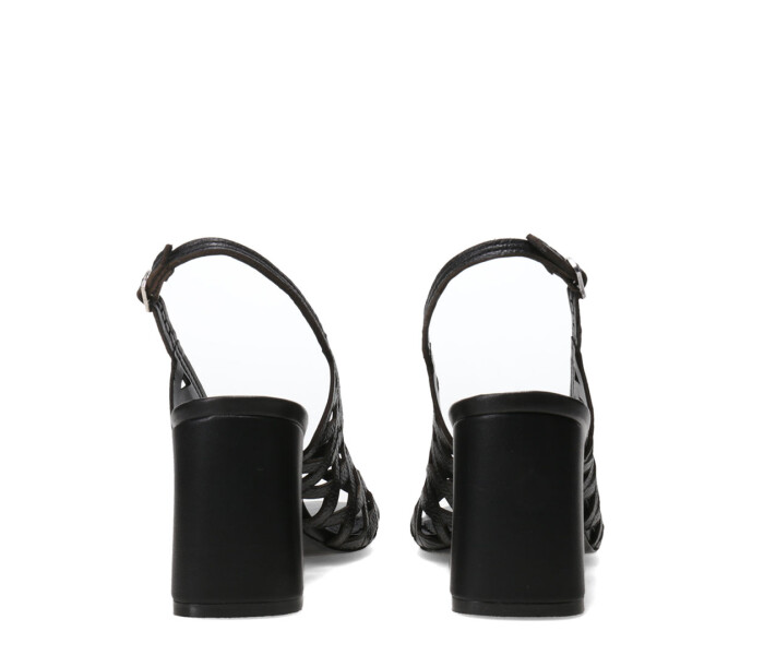 Sandalias de Mujer Bottero Cuero Calado Negro