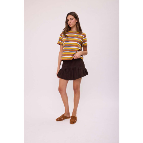 FALDA ULA COURO Chocolate