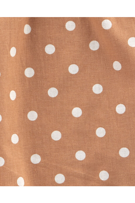 Set dos piezas short y blusa de algodón diseño a lunares Sin color