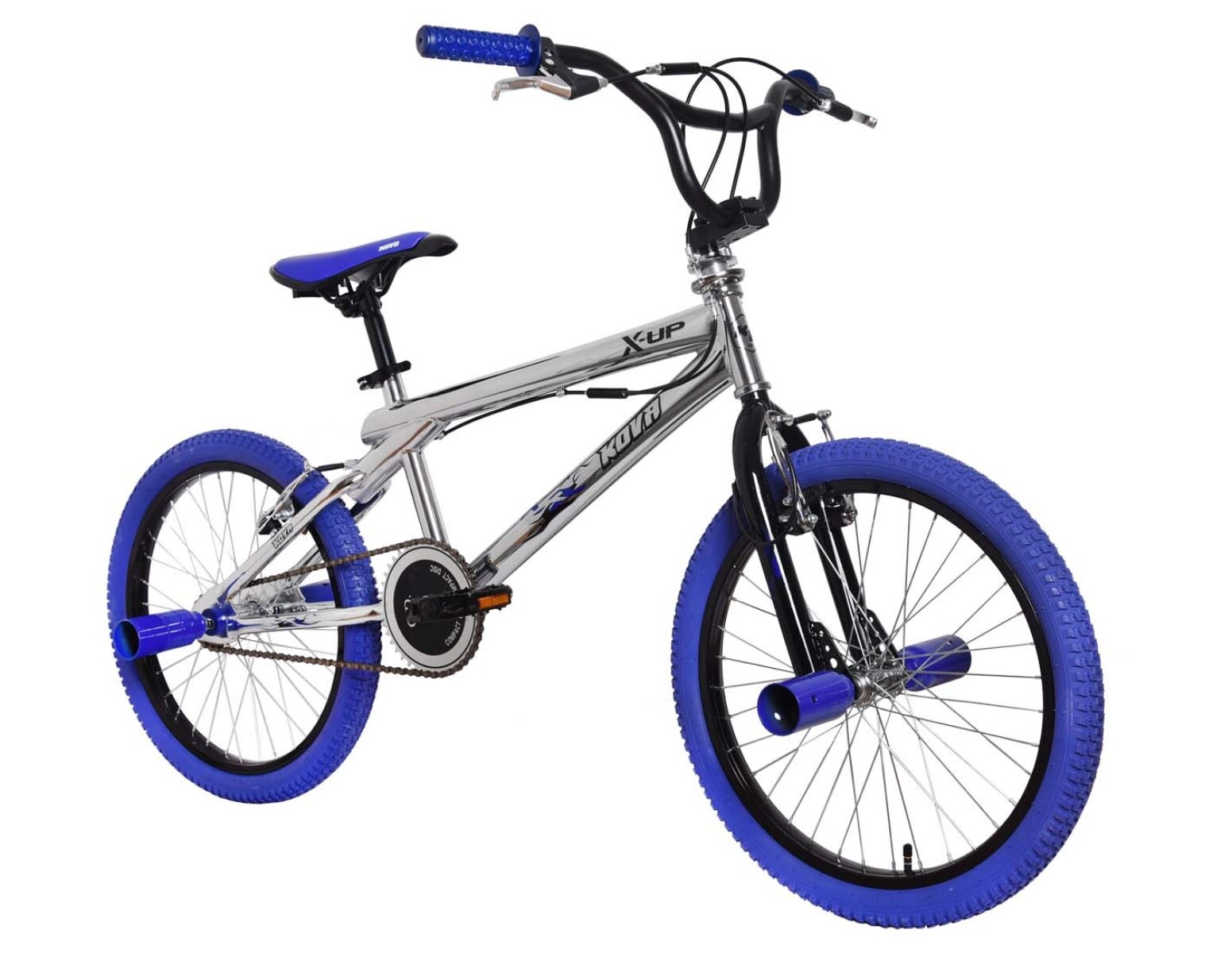 BICICLETA KOVA X-UP FREE R20 CROMADA/AZUL 