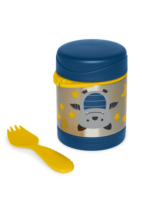 Tupper de acero inoxidable con cubierto, diseño murciélago Sin color