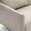 SOFA 2 CUERPOS - 100% CUERO - MODELO SANTIAGO - COLOR PERLA - PATAS CHAMPAGNE SOFA 2 CUERPOS - 100% CUERO - MODELO SANTIAGO - COLOR PERLA - PATAS CHAMPAGNE