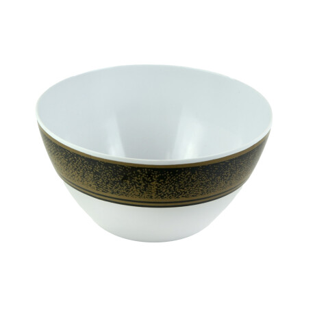 BOWL MELAMINA ENSALADA LINEA DORADA 21.9X11.5CM 250G BOWL MELAMINA ENSALADA LINEA DORADA 21.9X11.5CM 250G