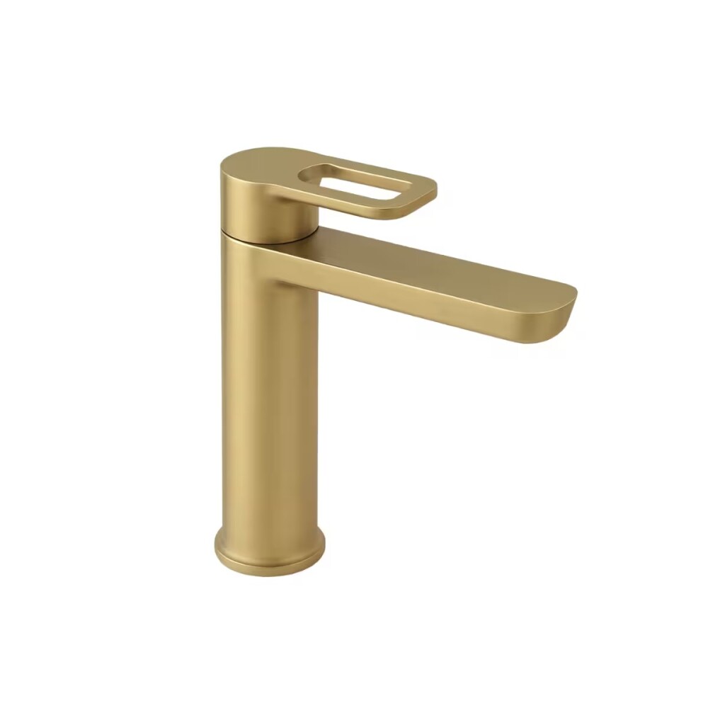 Grifería de lavatorio Monocomando de mesada Elar Oro mate Grifería De Lavatorio Monocomando De Mesada Elar Oro Mate