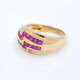 Anillo En Oro 18K, Rubies Y Brillantes Anillo En Oro 18K, Rubies Y Brillantes