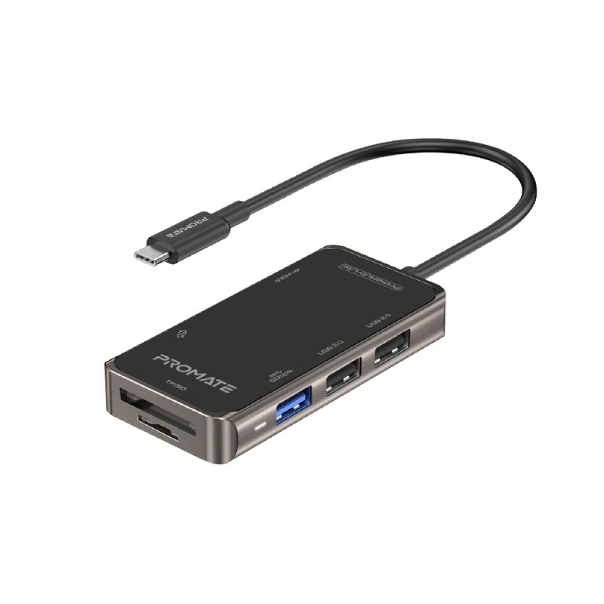 PROMATE PRIMEHUB-MINI HUB USB-C 110W/PD/HDMI/LAN/3USB 3.0/SD - Promate Primehub-mini Hub Usb-c 110w/pd/hdmi/lan/3usb 3.0/sd 