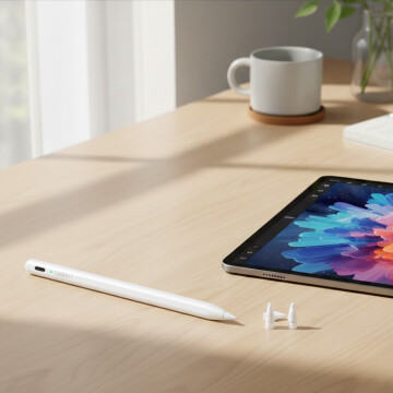 Lapiz Óptico Stylus Universal Para Pantalla Táctil USB-C Color Blanco