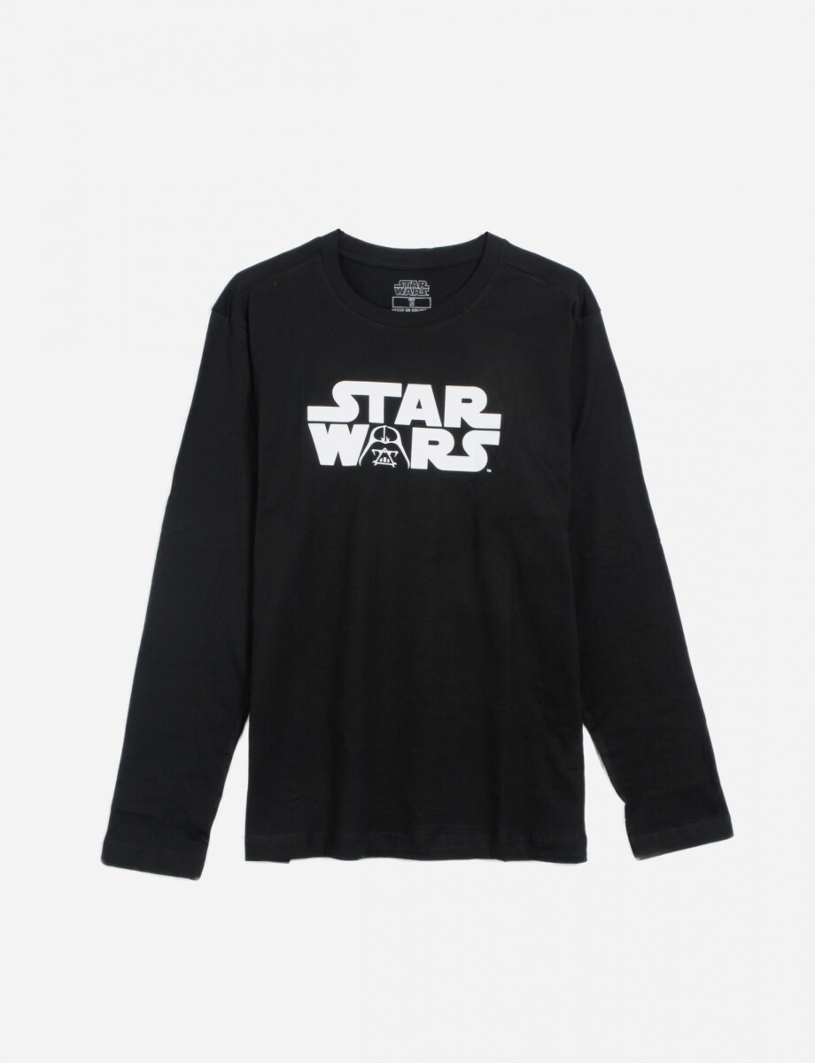 Remera m/l Starwars - Negro 