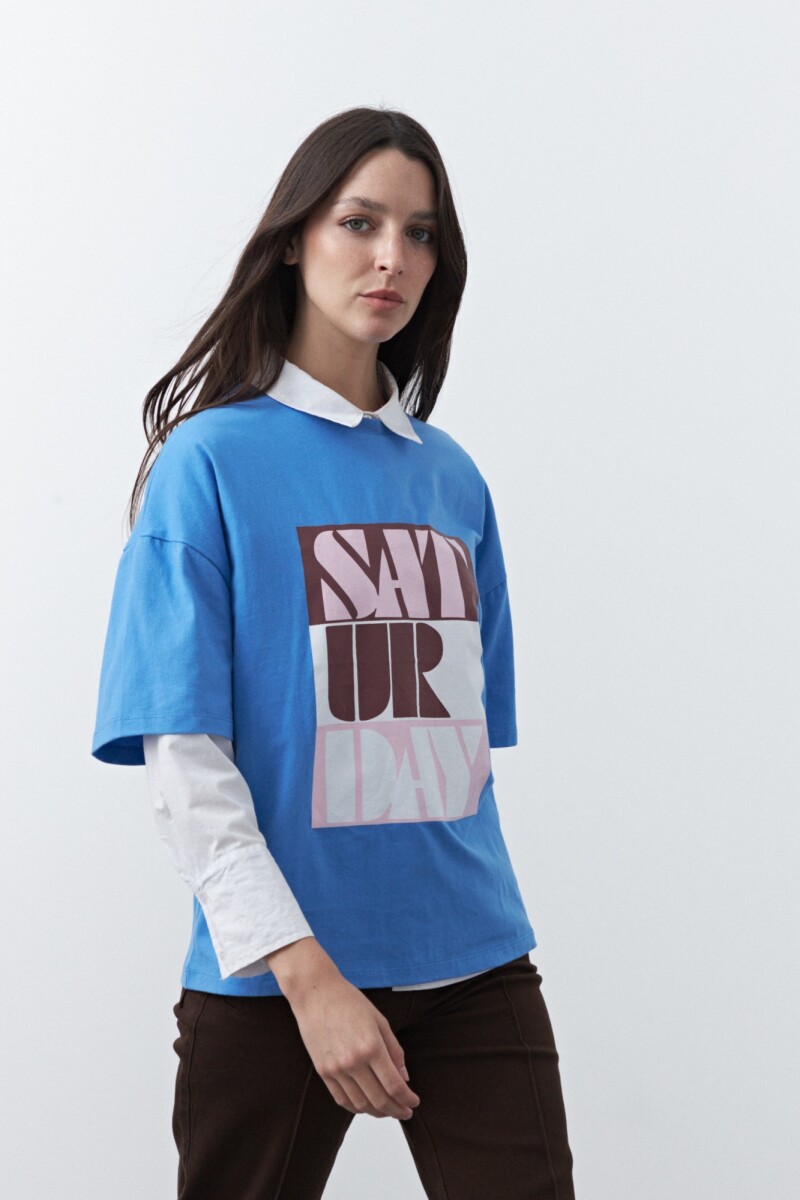 REMERA ERICA PRINTED Azul Regata