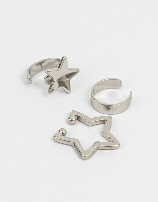 Bijou Cuff De metal Set De Cuff - Plateado