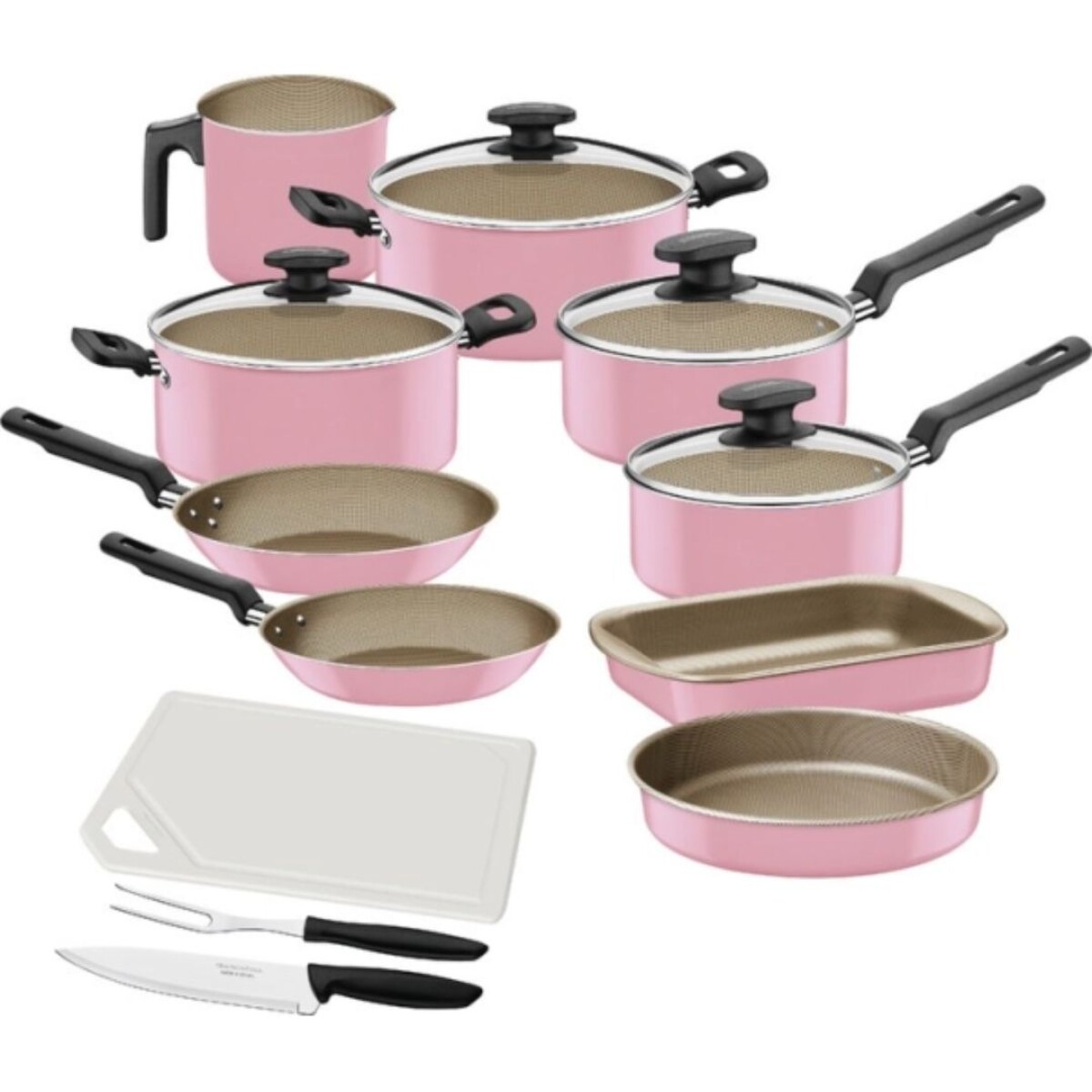 Ollas Tramontina NewTurquia 12 Piezas - Rosado 27899/513 